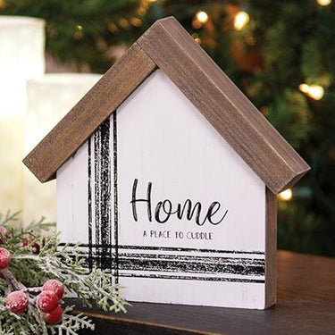 A Place to Cuddle Wooden House Sitter - The Fox Decor